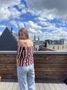 T-shirt a rayure bleu jaune rouge 
