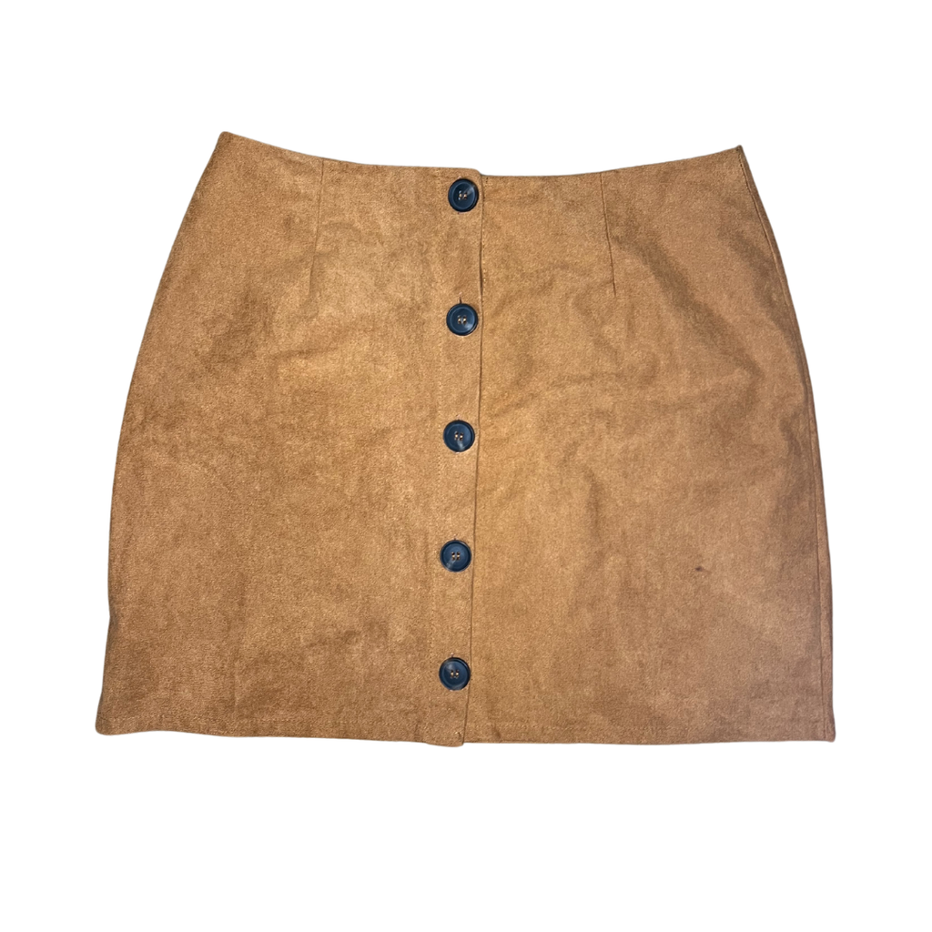 Jupe marron en daim