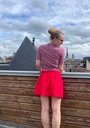 T-shirt à rayures rouge