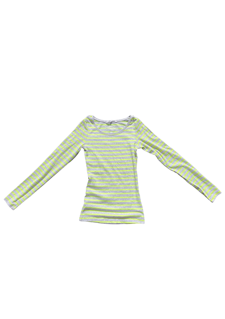 T-shirt à manche longue rayure fluo