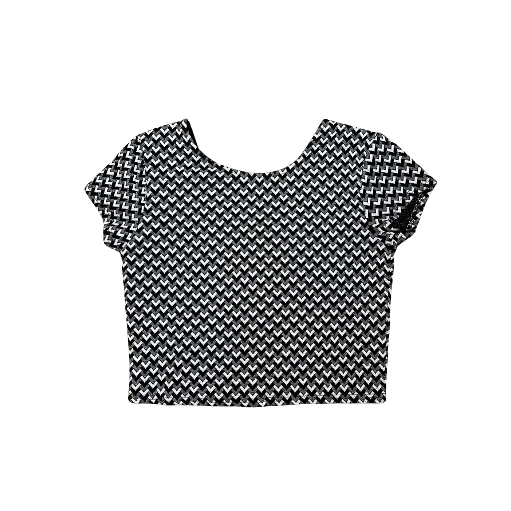 T-shirt à motif noir et blanc
