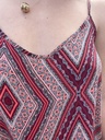 Débardeur à motif fleur rouge et rose