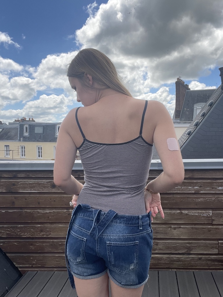 Débardeur gris à rayure noir