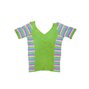 T-shirt pull vert avec rayure 
