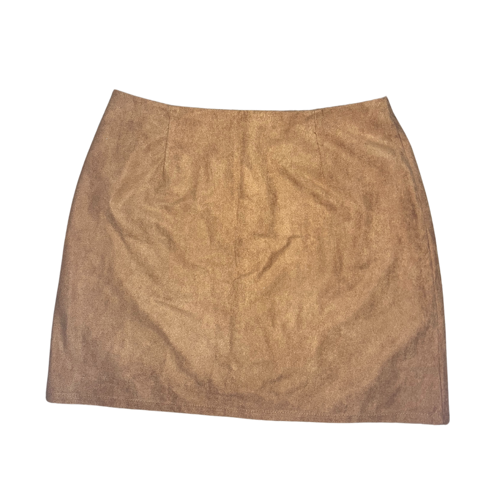 Jupe marron en daim