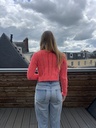 Pull rose fluo crop top 