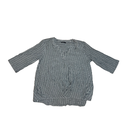 Blouse à rayure blanche et grise 