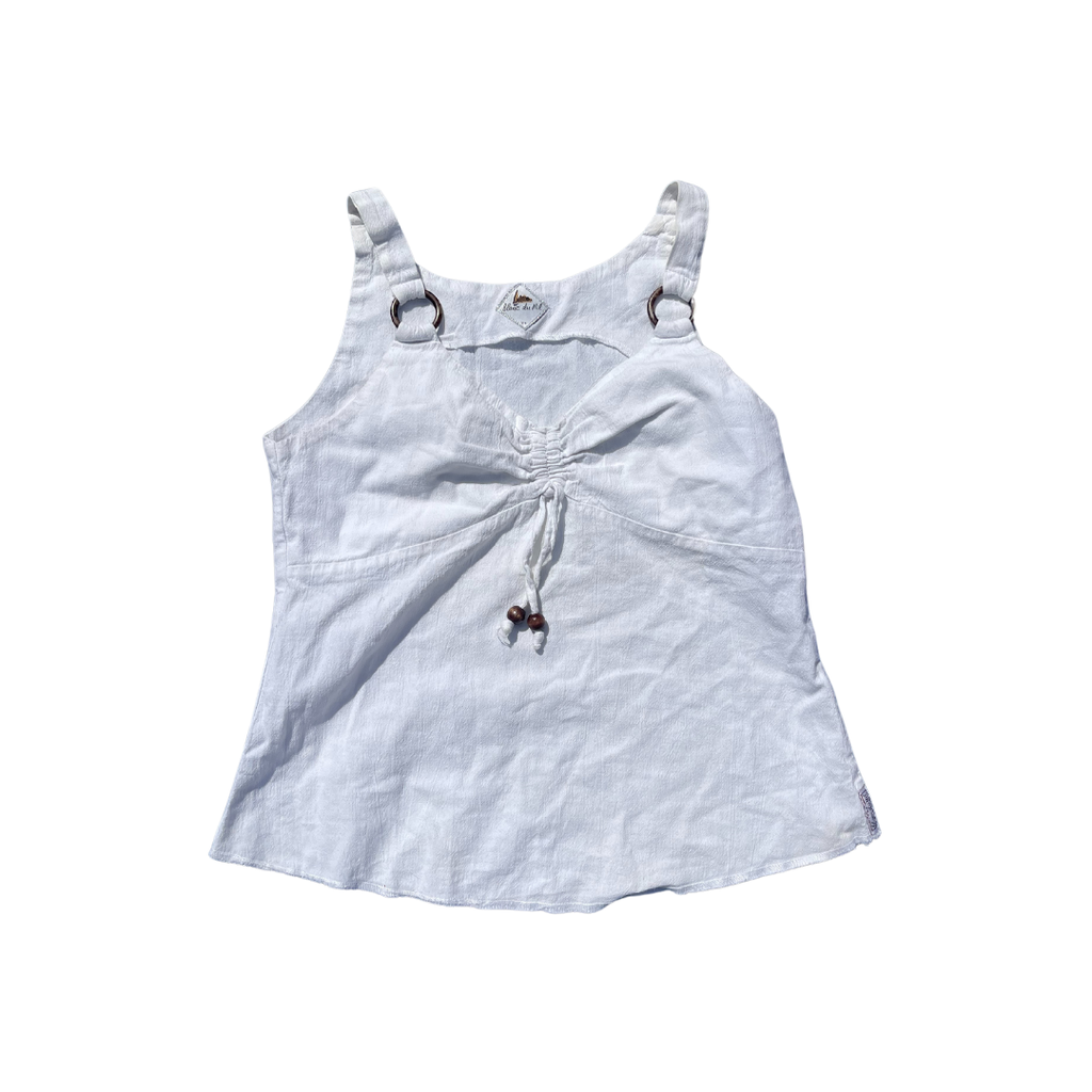 Débardeur blanc avec perle
