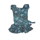 Robe transparente avec des motifs bleu