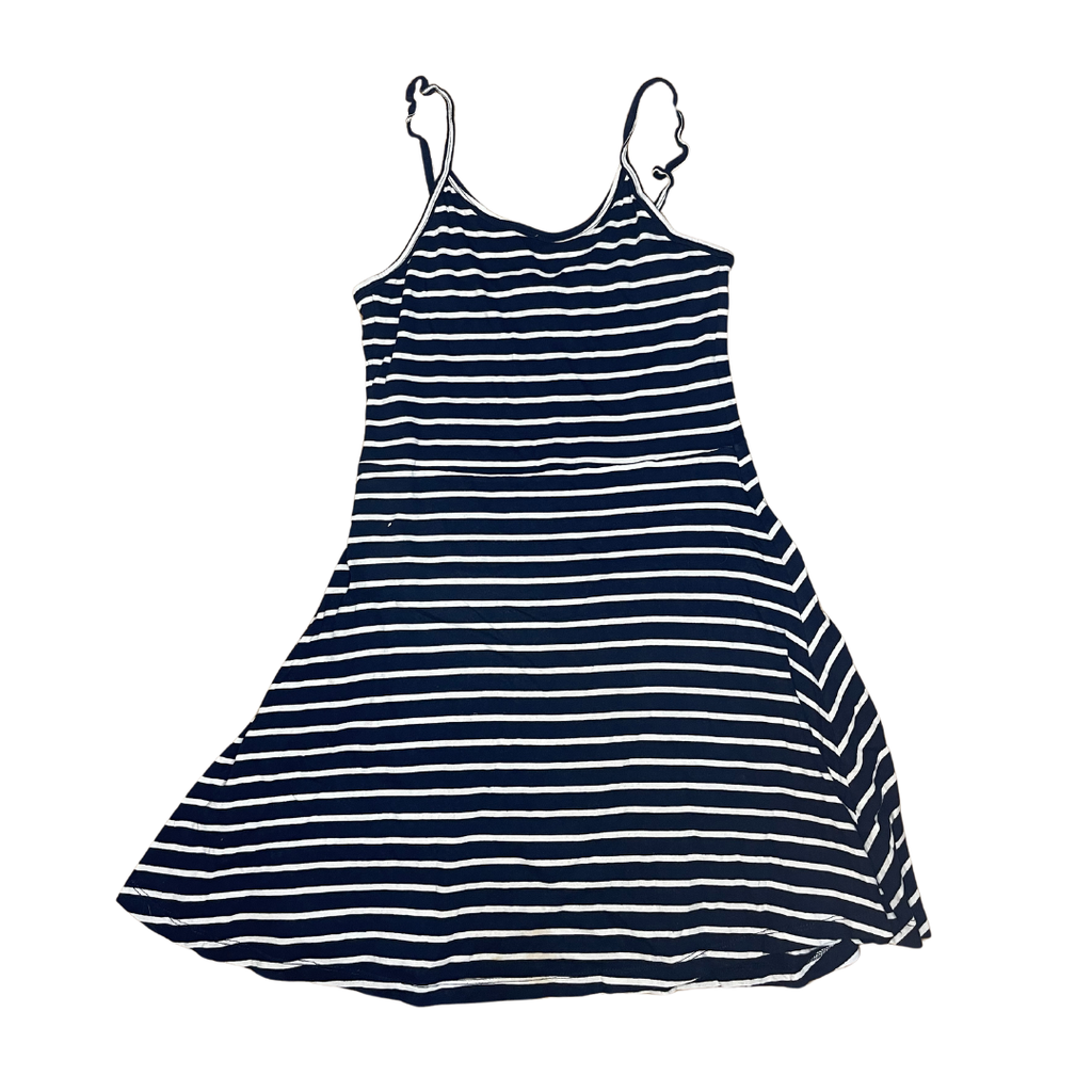Robe à rayure blanche et bleu