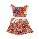 Débardeur à motif orange et mauve 