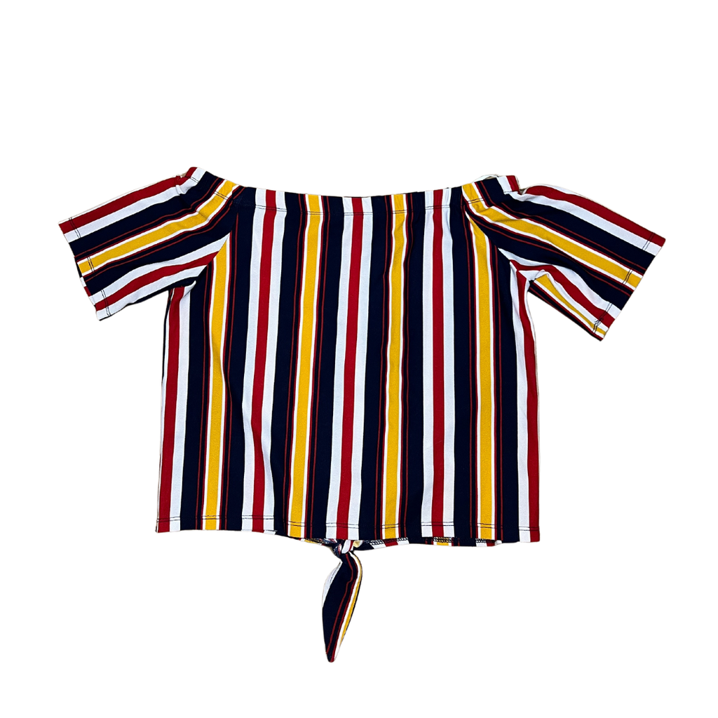 T-shirt a rayure bleu jaune rouge 