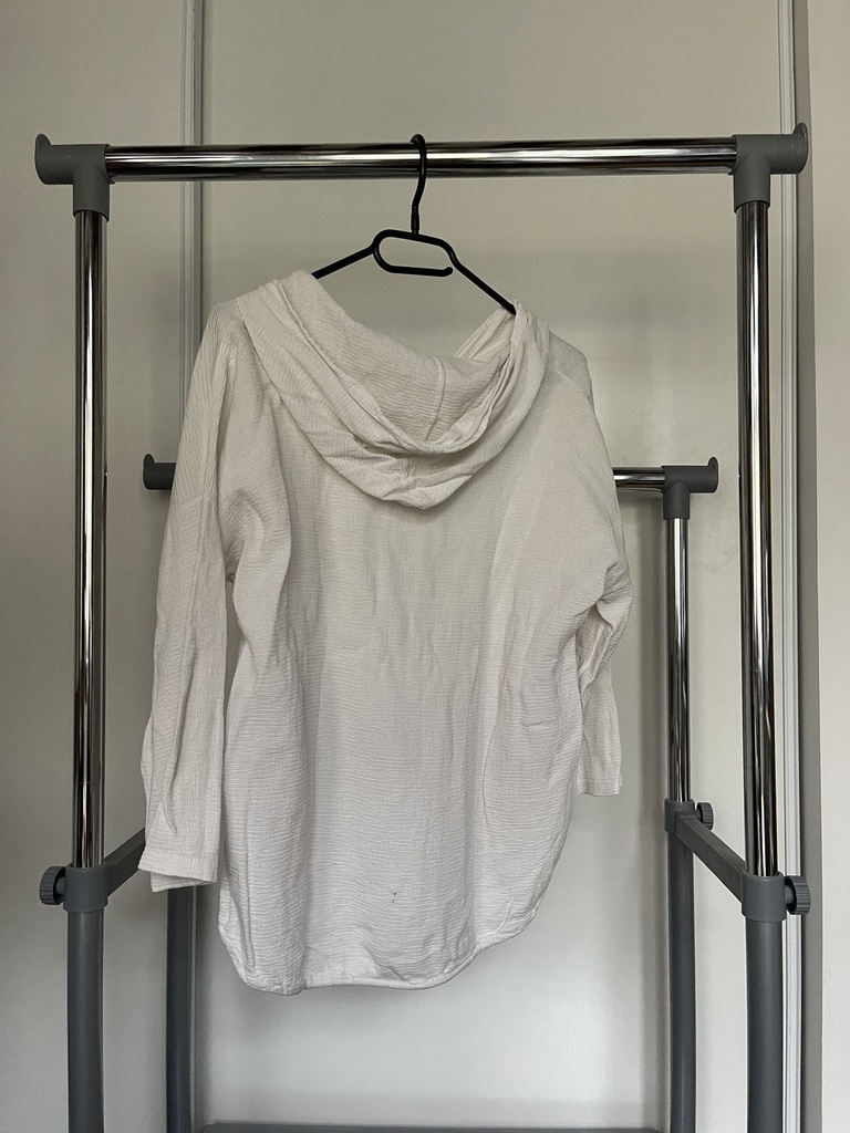 Gilet blanc à capuche 