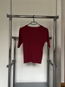 T-shirt à lacet bordeaux 