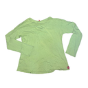 T-shirt manche longue vert avec écriture sur le coté 
