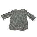 Blouse à rayure blanche et grise 