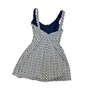 Robe à bretelle avec des motifs en forme bleu et blanc