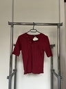 T-shirt à lacet bordeaux 