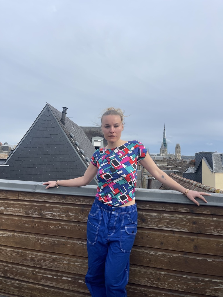 Pantalon bleu électrique 