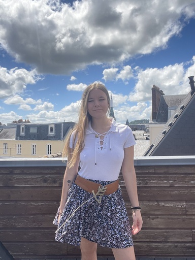 [Bonobo] T-shirt avec lacet niveau décolleté 