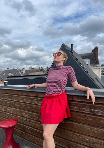 [Cache-Cache] T-shirt à rayures rouge - Cache-Cache