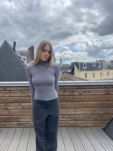 [Sans marque] Sous pull blanc à rayure noir 