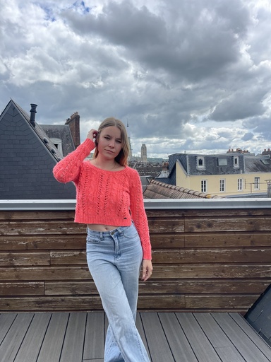 [Hollister] Pull rose fluo crop top - Hollister