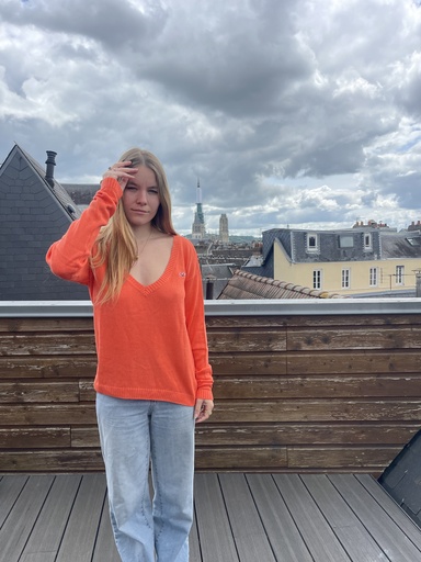 [Hollister] Pull orange fluo 