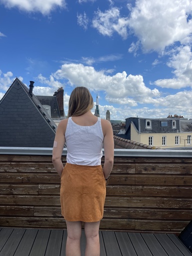 [Sans marque] Jupe marron en daim