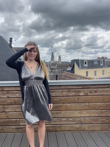 [166F] Robe argenté - Mango