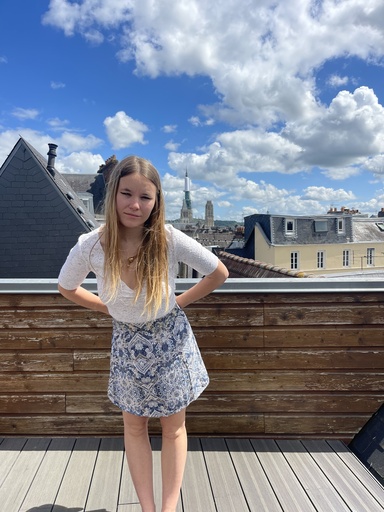 [H&M] Jupe plissée avec des motifs à fleurs - H&M